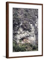 An Old Religious Building Built into the Side of a Cliff in the Sagarmatha National Park-John Woodworth-Framed Photographic Print