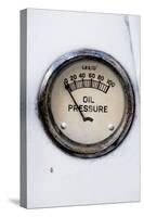 An Old Retro Steampunk Style Oil Pressure Gauge-leaf-Stretched Canvas