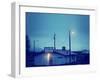 An Old Run Down Cafe During a Storm-graphicphoto-Framed Photographic Print