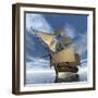 An Old Sailing Ship Navigating the Ocean-Stocktrek Images-Framed Art Print