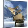 An Old Sailing Ship Navigating the Ocean-Stocktrek Images-Mounted Art Print