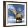 An Old Sailing Ship Navigating the Ocean-Stocktrek Images-Framed Art Print