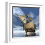 An Old Sailing Ship Navigating the Ocean-Stocktrek Images-Framed Art Print