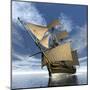 An Old Sailing Ship Navigating the Ocean-Stocktrek Images-Mounted Art Print