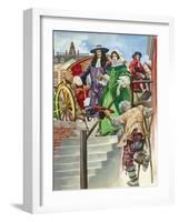 An Old Soldier Begs King Charles Ii, with the Chelsea Hospital Behind-Peter Jackson-Framed Giclee Print