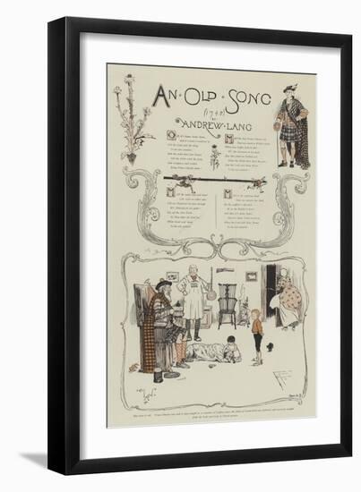 An Old Song, by Andrew Laing-Cecil Aldin-Framed Giclee Print