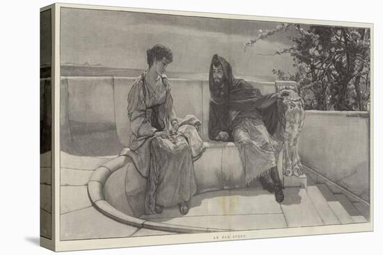 An Old Story-Sir Lawrence Alma-Tadema-Stretched Canvas