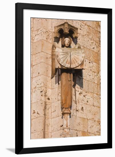 An Old Sundial on Chartres Cathedral-Julian Elliott-Framed Photographic Print