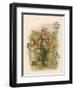 An Old-Time Milking-Maid with Two Small Children-null-Framed Art Print