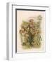 An Old-Time Milking-Maid with Two Small Children-null-Framed Art Print