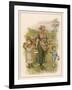 An Old-Time Milking-Maid with Two Small Children-null-Framed Art Print