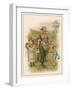 An Old-Time Milking-Maid with Two Small Children-null-Framed Art Print