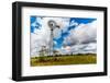 An Old Vintage Windmill Used to Pump Water in a Texas Field-Richard A McMillin-Framed Photographic Print