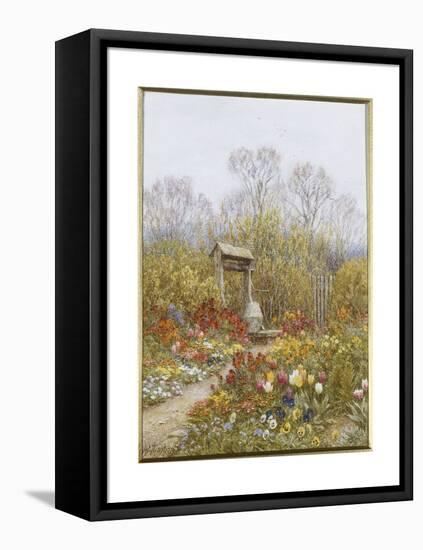 An Old Well, Brook, Surrey-Helen Allingham-Framed Stretched Canvas