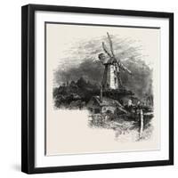 An Old Windmill at Rye, the South Coast, UK, 19th Century-null-Framed Giclee Print