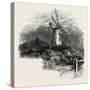An Old Windmill at Rye, the South Coast, UK, 19th Century-null-Stretched Canvas