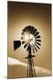 An Old Windmill Backlit In The Early Morning Light Along Highway 25 In San Benito County-Ron Koeberer-Mounted Photographic Print