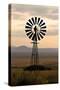 An Old Windmill on a Farm in a Rural or Rustic Setting at Sunset.-SAPhotog-Stretched Canvas