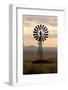 An Old Windmill on a Farm in a Rural or Rustic Setting at Sunset.-SAPhotog-Framed Photographic Print