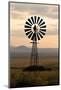 An Old Windmill on a Farm in a Rural or Rustic Setting at Sunset.-SAPhotog-Mounted Photographic Print