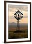 An Old Windmill on a Farm in a Rural or Rustic Setting at Sunset.-SAPhotog-Framed Photographic Print