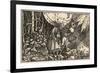 An Old Witch Working Magic Using Her Distaff to Cause a Storm-Hans Weidlitz-Framed Premium Giclee Print