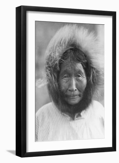 An Old Woman from Point Barrow, Alaska, 1921-24-Knud Rasmussen-Framed Photographic Print