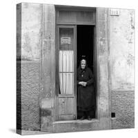 An Old Woman in Ragusa-Mario de Biasi-Stretched Canvas