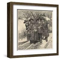 An Old Woman is Arrested as a Witch-Howard Pyle-Framed Art Print