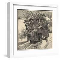 An Old Woman is Arrested as a Witch-Howard Pyle-Framed Art Print