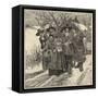 An Old Woman is Arrested as a Witch-Howard Pyle-Framed Stretched Canvas