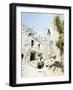 An Old Woman Sits in Front of Her Demolished Home in Castelforte-null-Framed Photographic Print