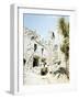 An Old Woman Sits in Front of Her Demolished Home in Castelforte-null-Framed Photographic Print