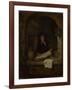 An Old Woman with a Book, C. 1660-Gabriel Metsu-Framed Giclee Print