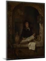 An Old Woman with a Book, C. 1660-Gabriel Metsu-Mounted Giclee Print