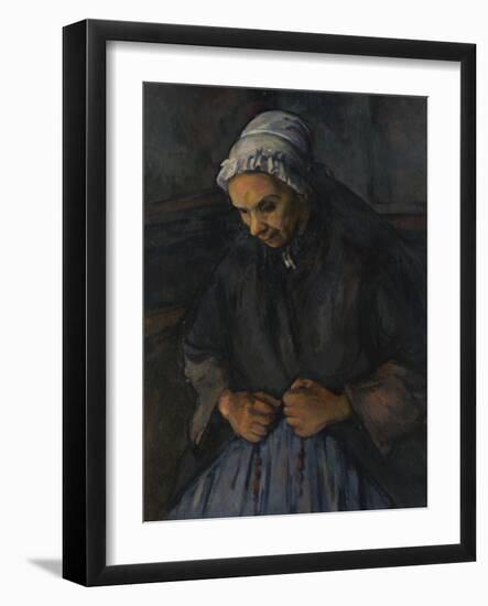 An Old Woman with a Rosary, C. 1895-Paul Cézanne-Framed Giclee Print