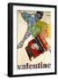 An Olivetti 'Valentine' Typewriter Promotional Poster, C.1969 (Colour Print, Wooden Frame)-null-Framed Giclee Print