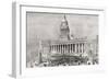 An Open Air Band Performance in Front of Leeds Town Hall-null-Framed Giclee Print