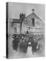 An Open Air Mass at the Shrine of Our Lady at Knock-null-Stretched Canvas