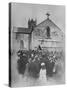 An Open Air Mass at the Shrine of Our Lady at Knock-null-Stretched Canvas