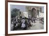 An Open-Air Restaurant at Lahore, India, 1880-Edwin Lord Weeks-Framed Giclee Print