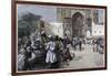 An Open-Air Restaurant at Lahore, India, 1880-Edwin Lord Weeks-Framed Giclee Print