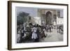 An Open-Air Restaurant at Lahore, India, 1880-Edwin Lord Weeks-Framed Giclee Print