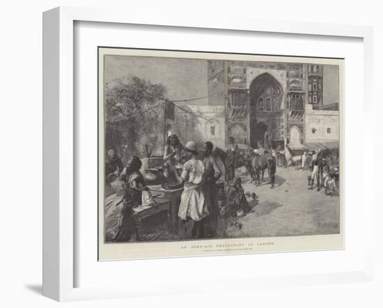 An Open-Air Restaurant at Lahore-Edwin Lord Weeks-Framed Giclee Print