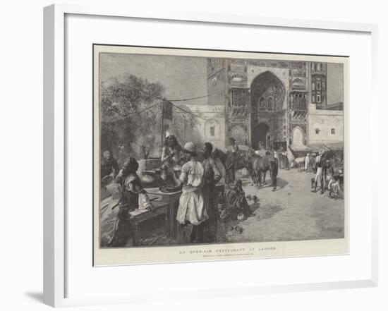 An Open-Air Restaurant at Lahore-Edwin Lord Weeks-Framed Giclee Print