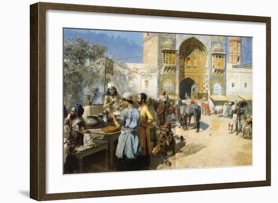 An Open-Air Restaurant, Lahore, C1889-Edwin Lord Weeks-Framed Giclee Print