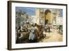 An Open-Air Restaurant, Lahore, C1889-Edwin Lord Weeks-Framed Giclee Print