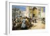 An Open-Air Restaurant, Lahore, C1889-Edwin Lord Weeks-Framed Premium Giclee Print