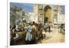 An Open-Air Restaurant, Lahore, C1889-Edwin Lord Weeks-Framed Giclee Print