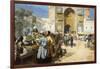 An Open-Air Restaurant, Lahore, C1889-Edwin Lord Weeks-Framed Giclee Print